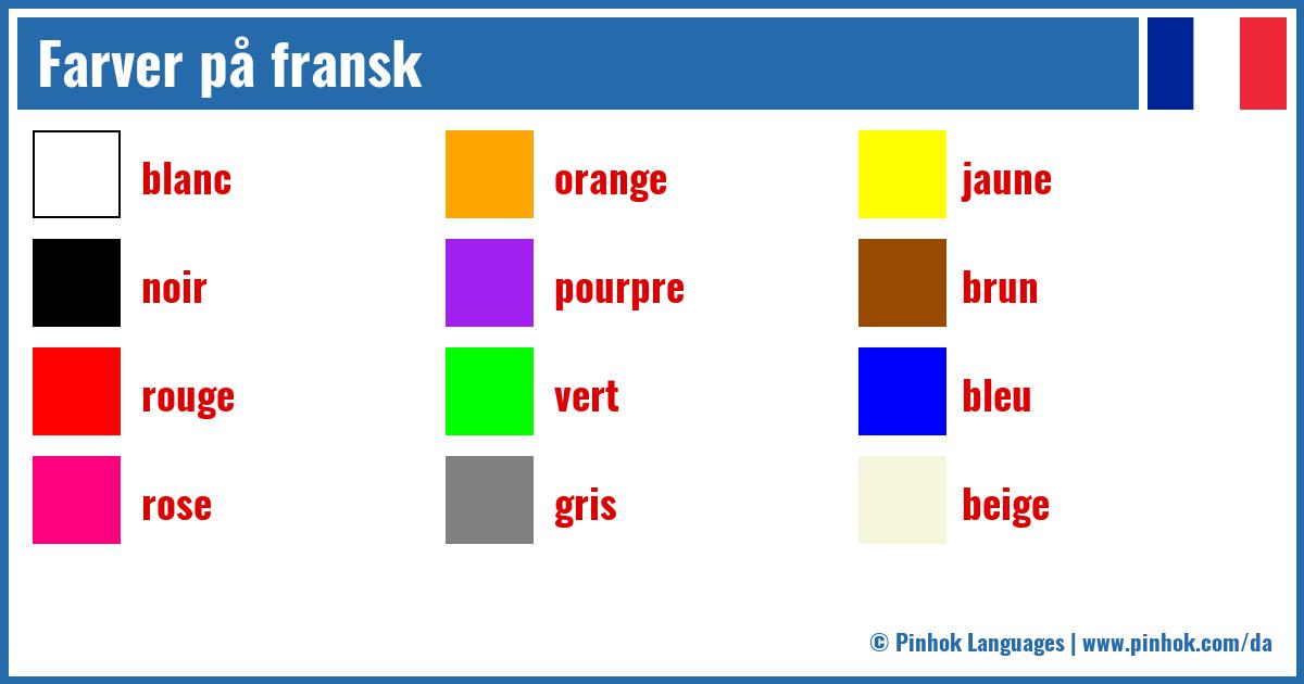 Farver på fransk