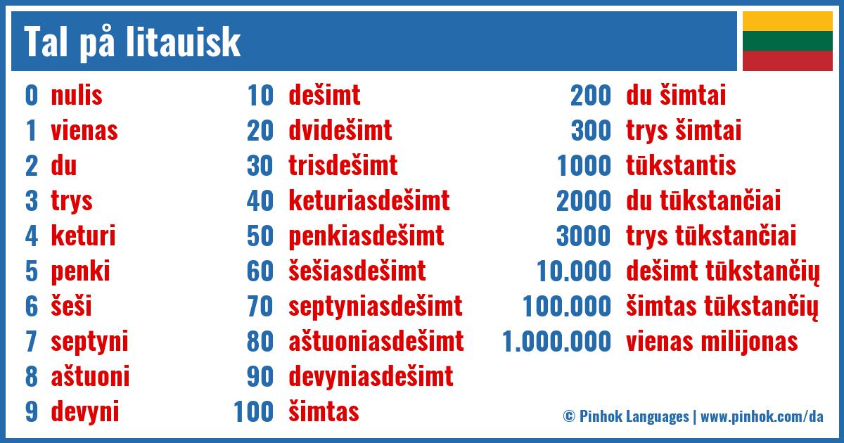 Tal på litauisk