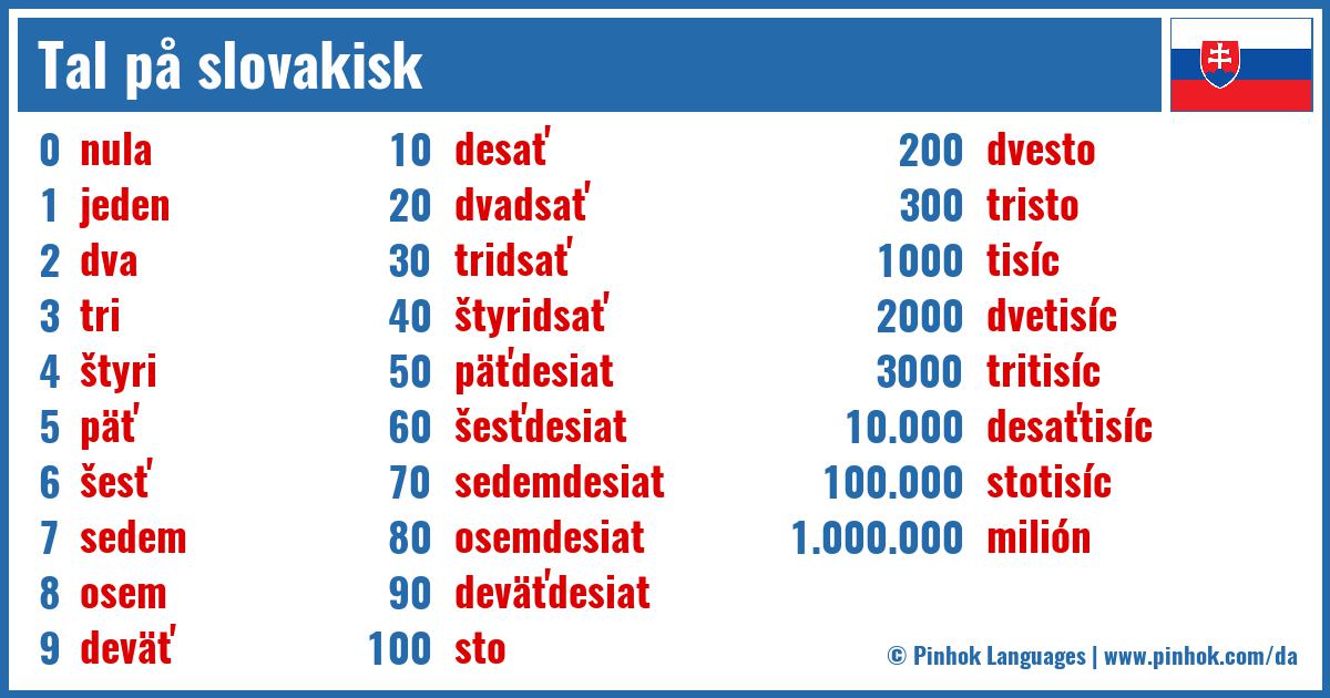 Tal på slovakisk