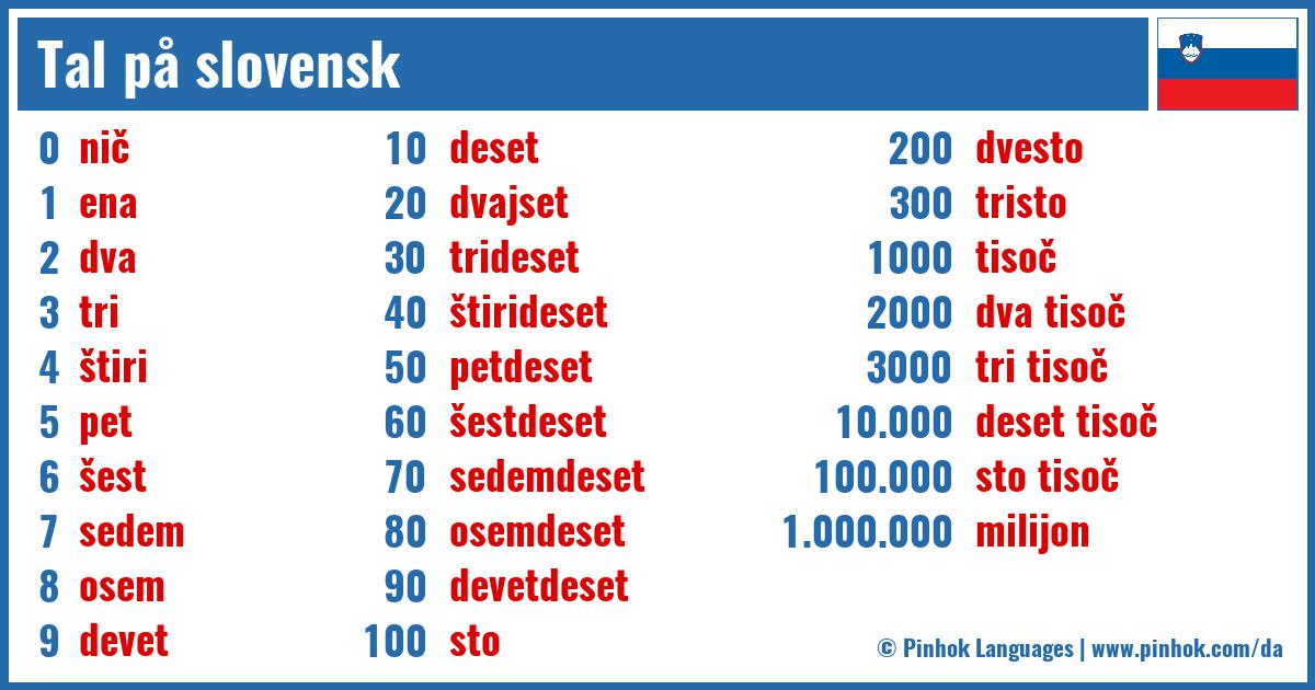 Tal på slovensk