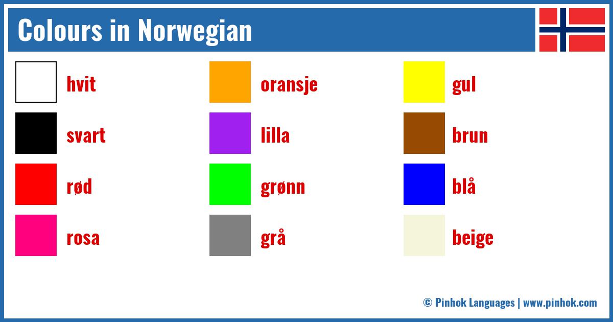 Colours in Norwegian