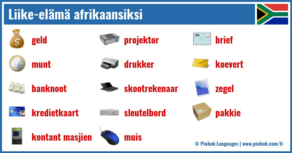 Liike-elämä afrikaansiksi