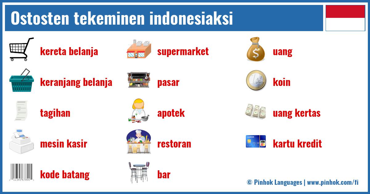 Ostosten tekeminen indonesiaksi