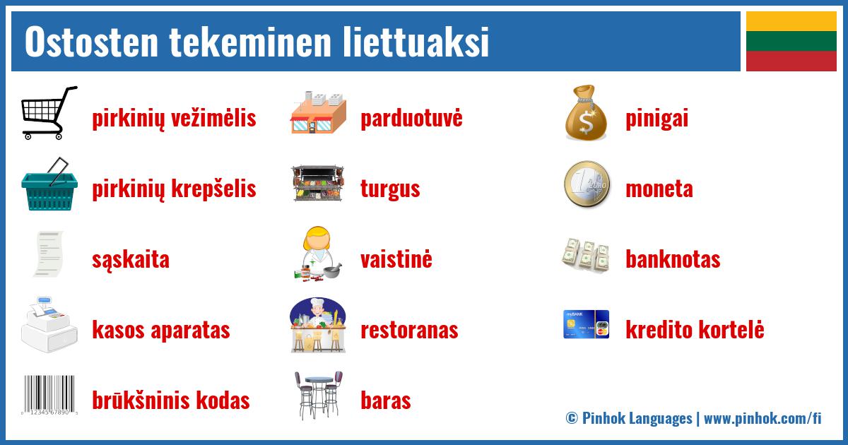 Ostosten tekeminen liettuaksi