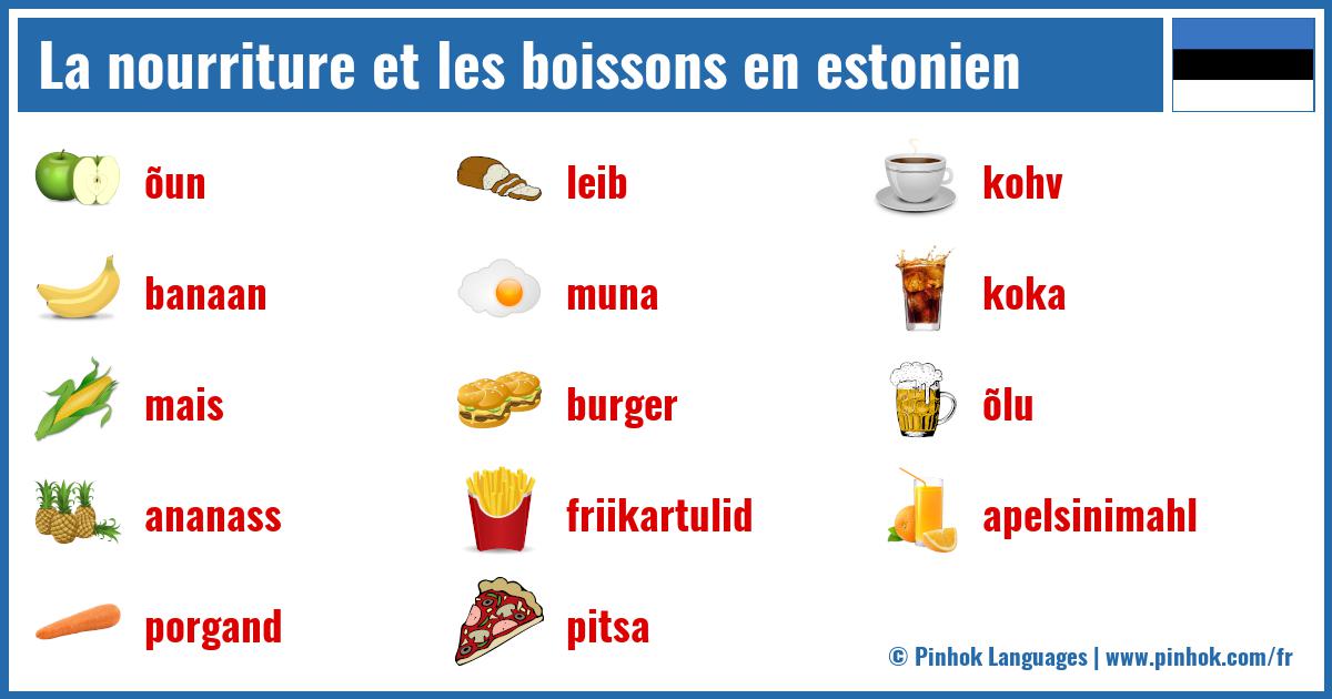 La nourriture et les boissons en estonien