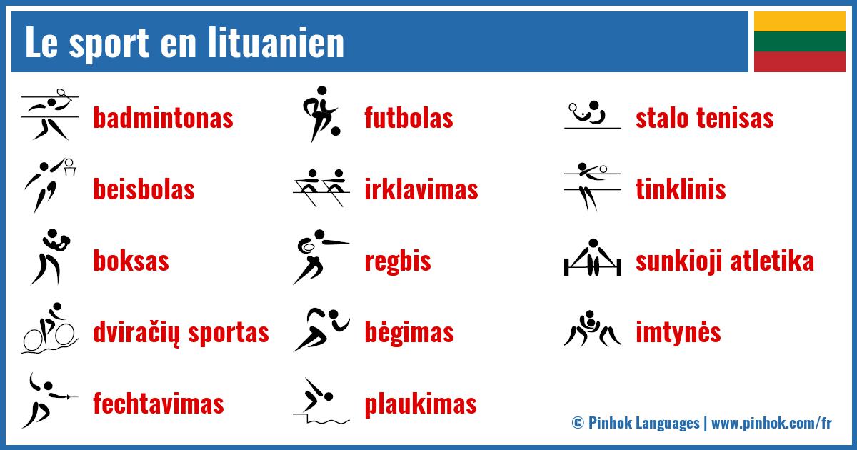 Le sport en lituanien