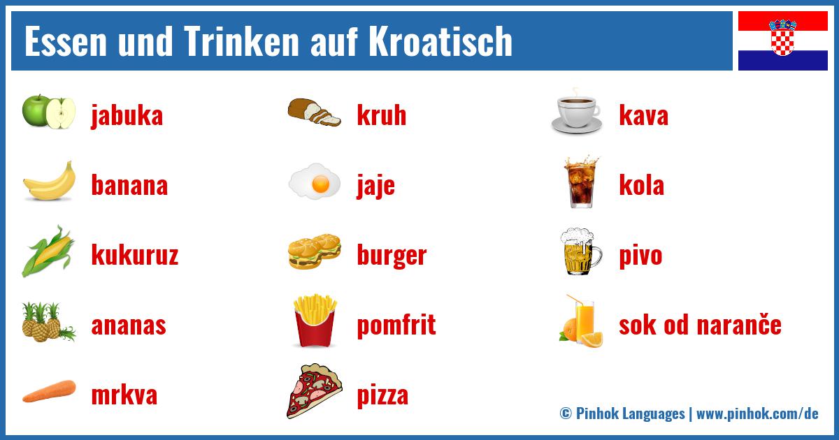 Essen und Trinken auf Kroatisch