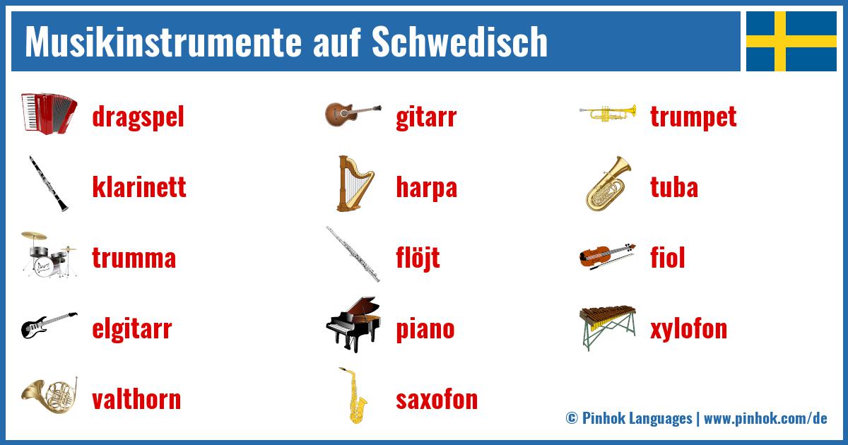 Musikinstrumente auf Schwedisch