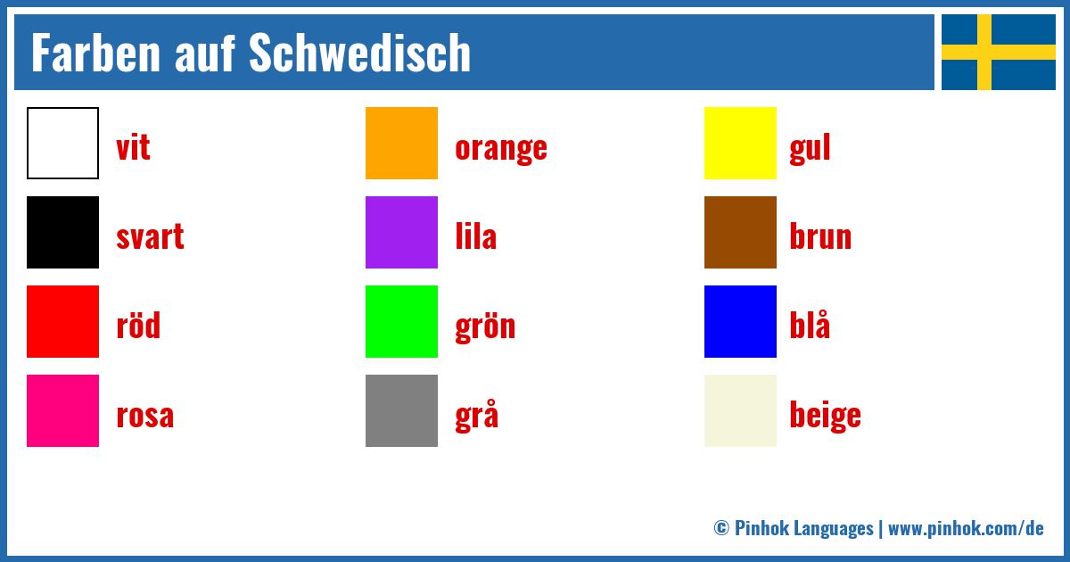 Farben auf Schwedisch