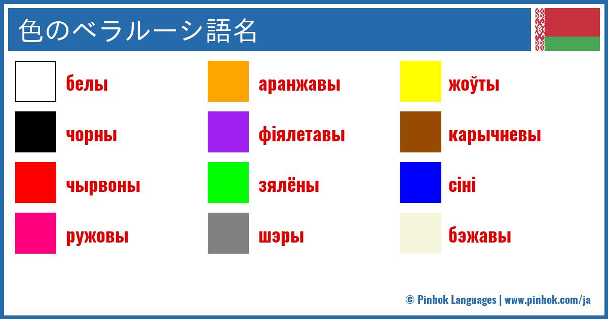 色のベラルーシ語名