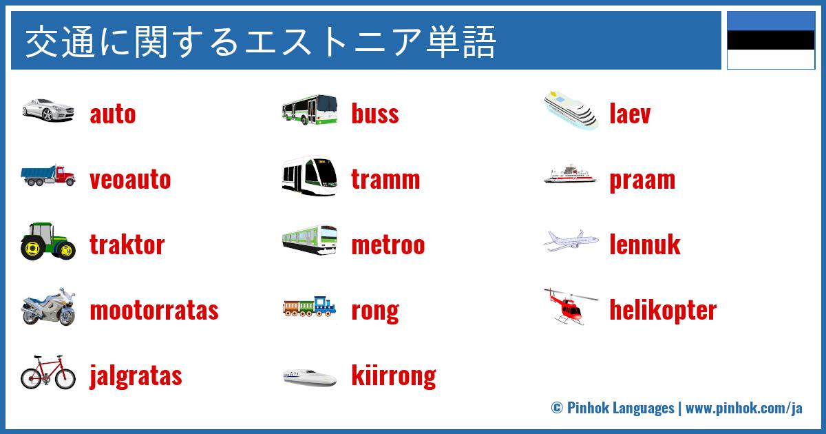 交通に関するエストニア単語