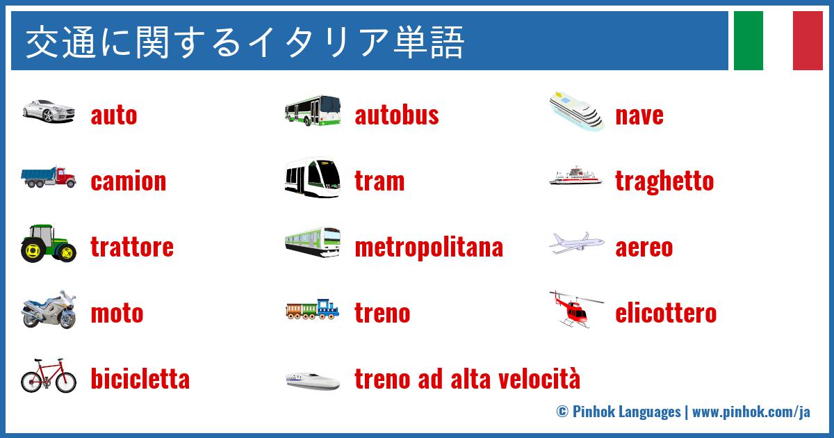 交通に関するイタリア単語