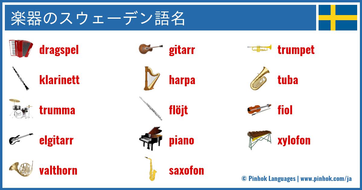 楽器のスウェーデン語名