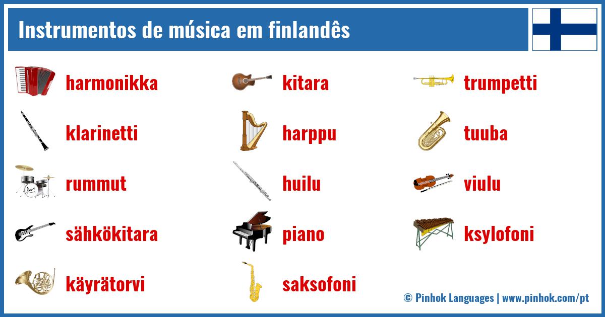 Instrumentos de música em finlandês