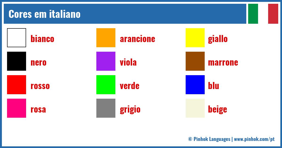 Cores em italiano