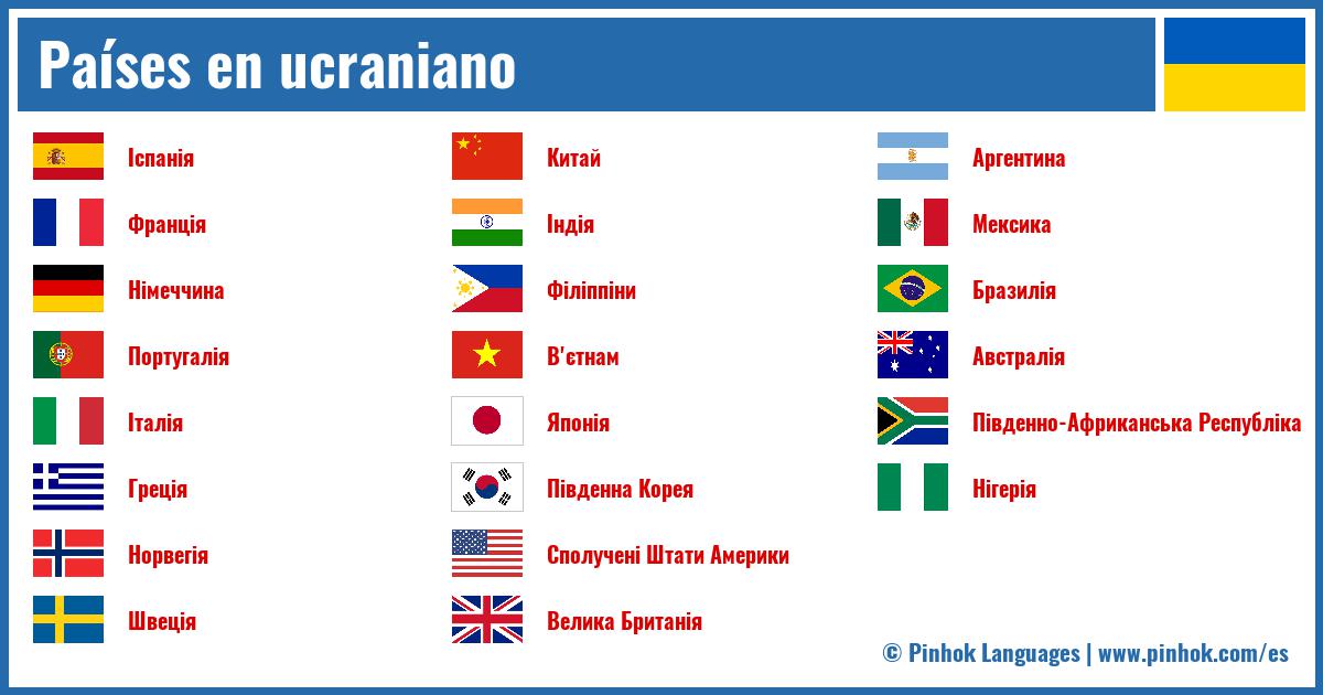 Países en ucraniano